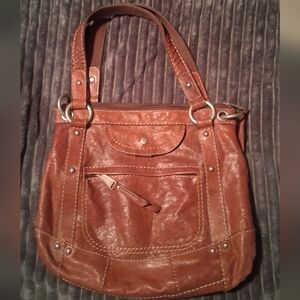 🐎Vintage FOSSIL Brown Leather Hobo Bag